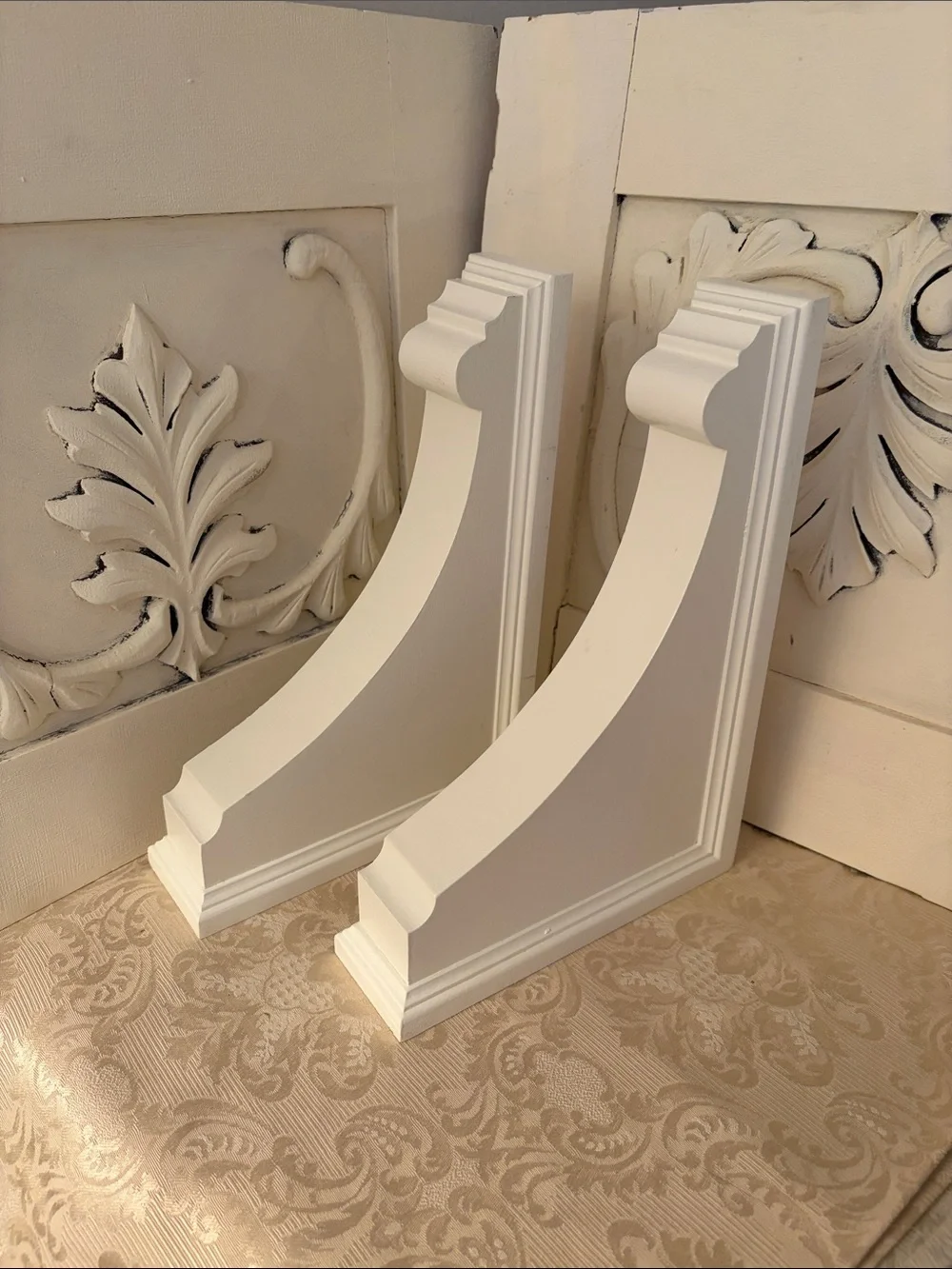 Classic White Decorative Wall Corbels - Unbranded